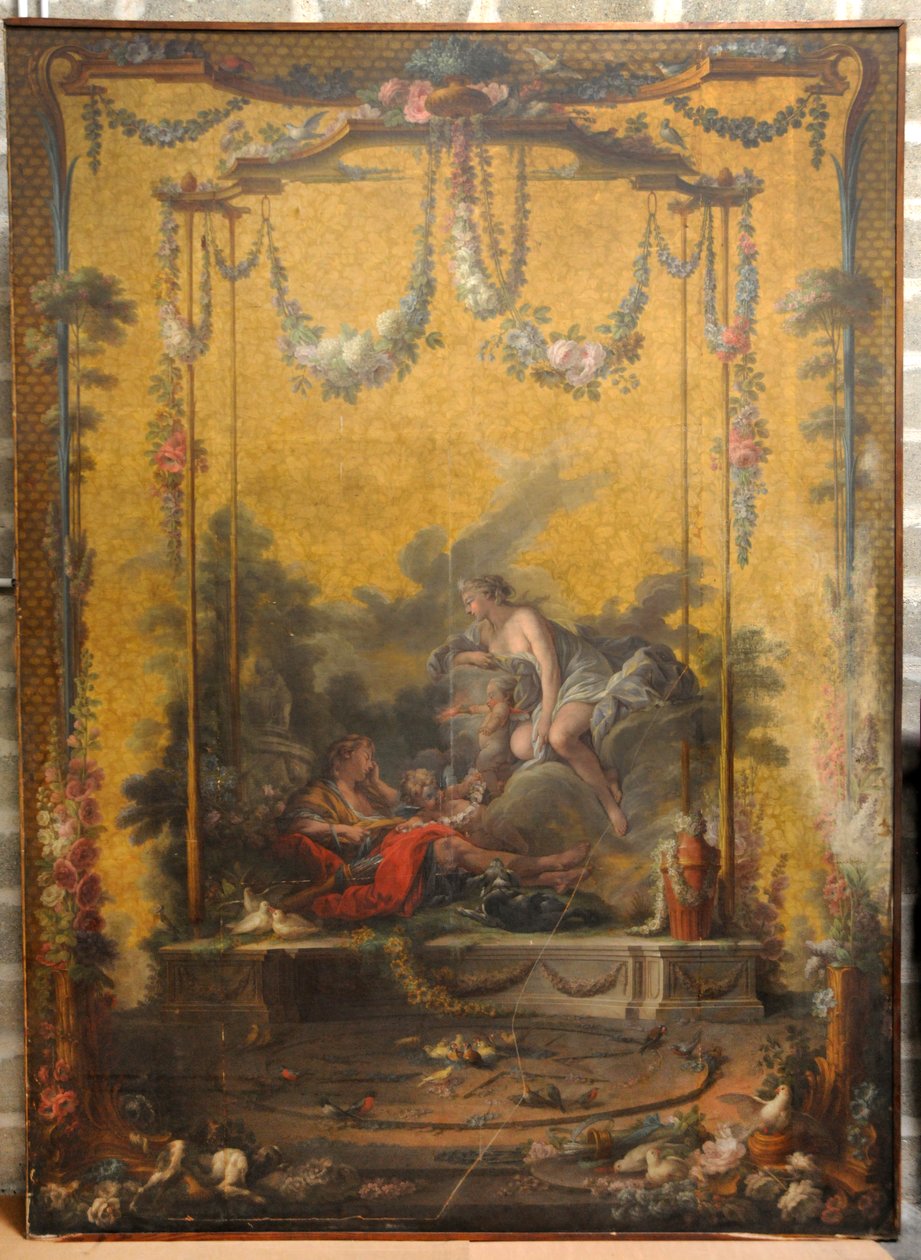 François BOUCHER, Maurice JACQUES - CARTON DE TAPISSERIE. AURORE ET CEPHALE, GOB-21-001 alkotó: François Boucher