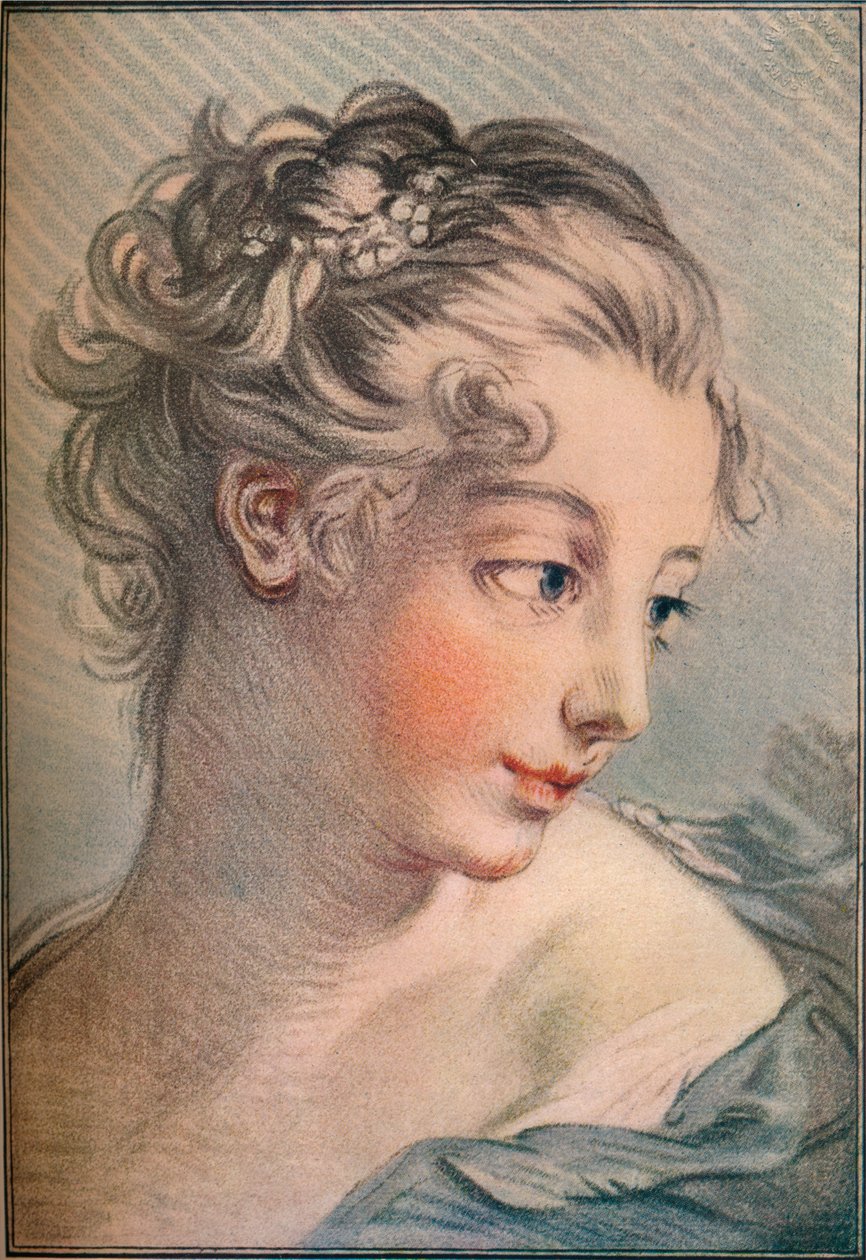 Egy lány feje, 18. század, 1916 alkotó: François Boucher