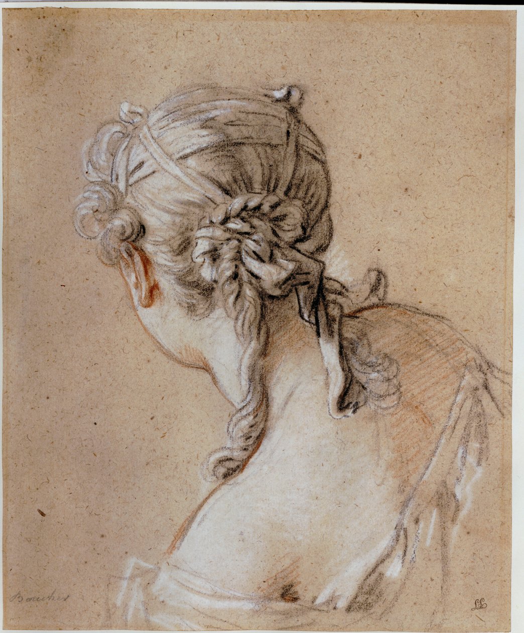 Egy hátulról jövő nő feje, 1740 körül alkotó: François Boucher