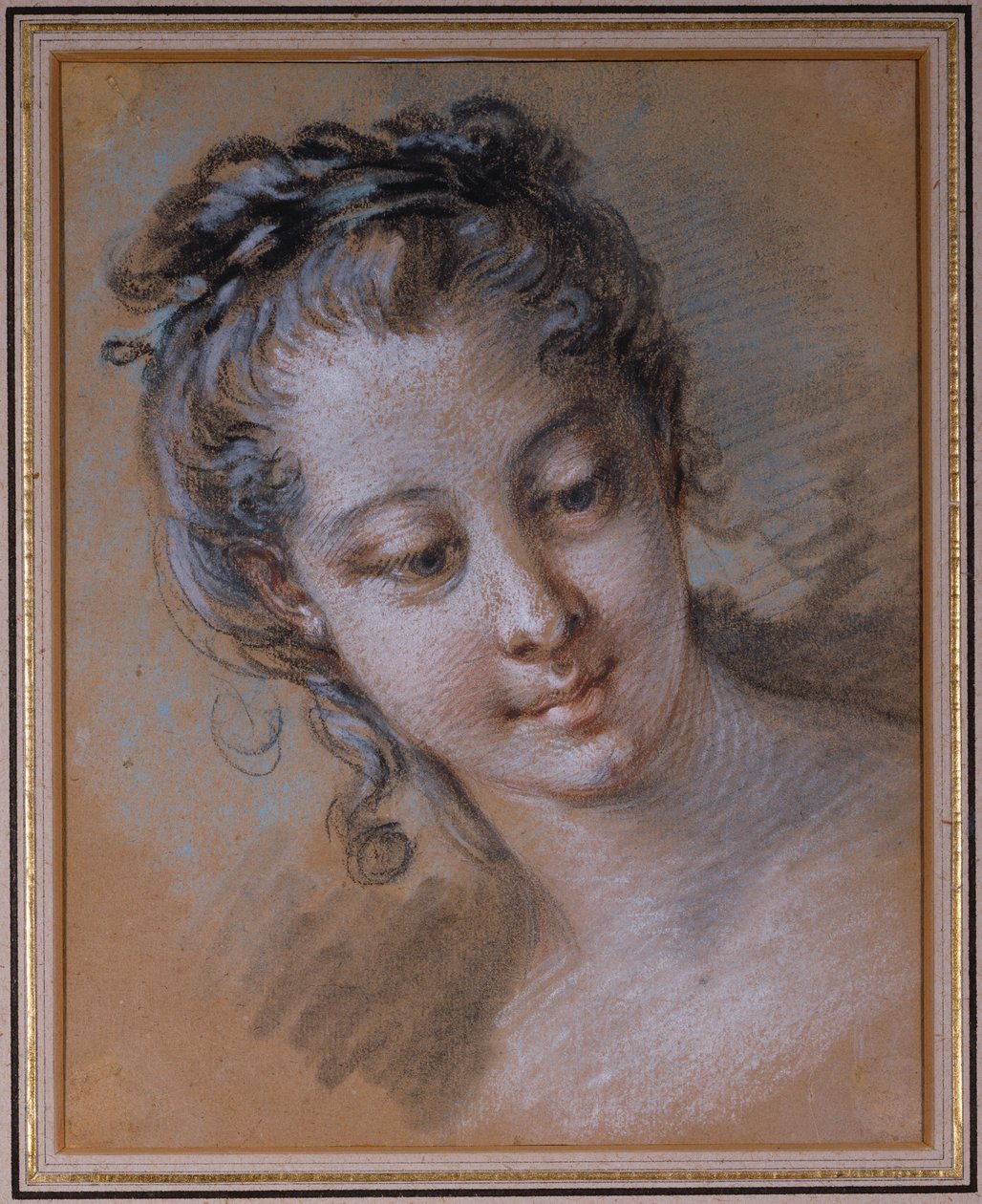 Egy fiatal lány feje jobbra néz alkotó: François Boucher