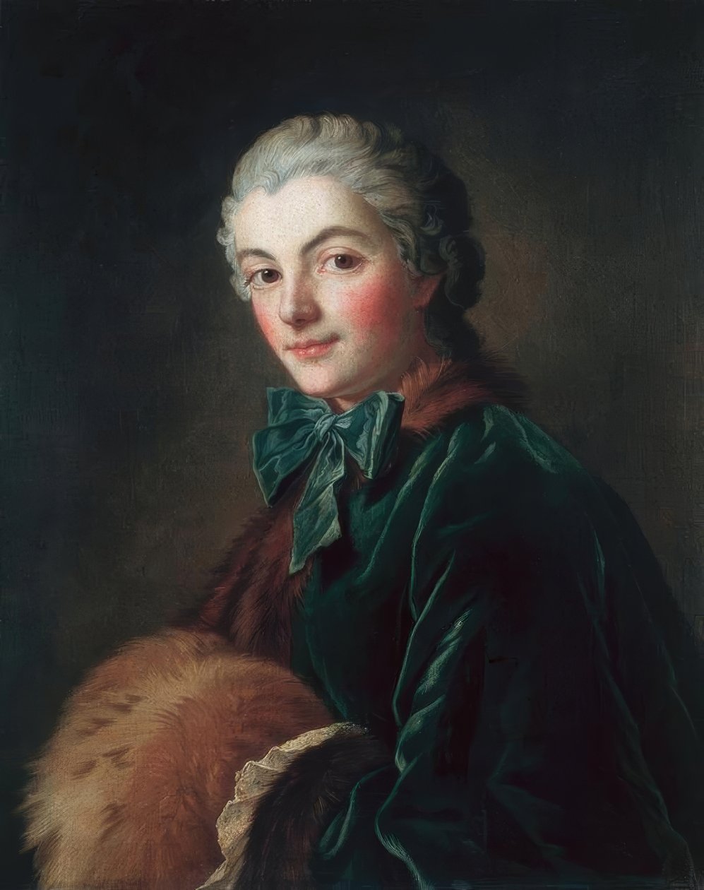 Fiatal nő muffban alkotó: François Boucher