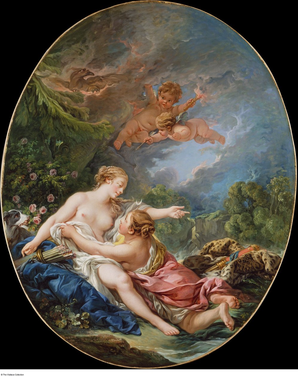 Jupiter és Callisto alkotó: François Boucher