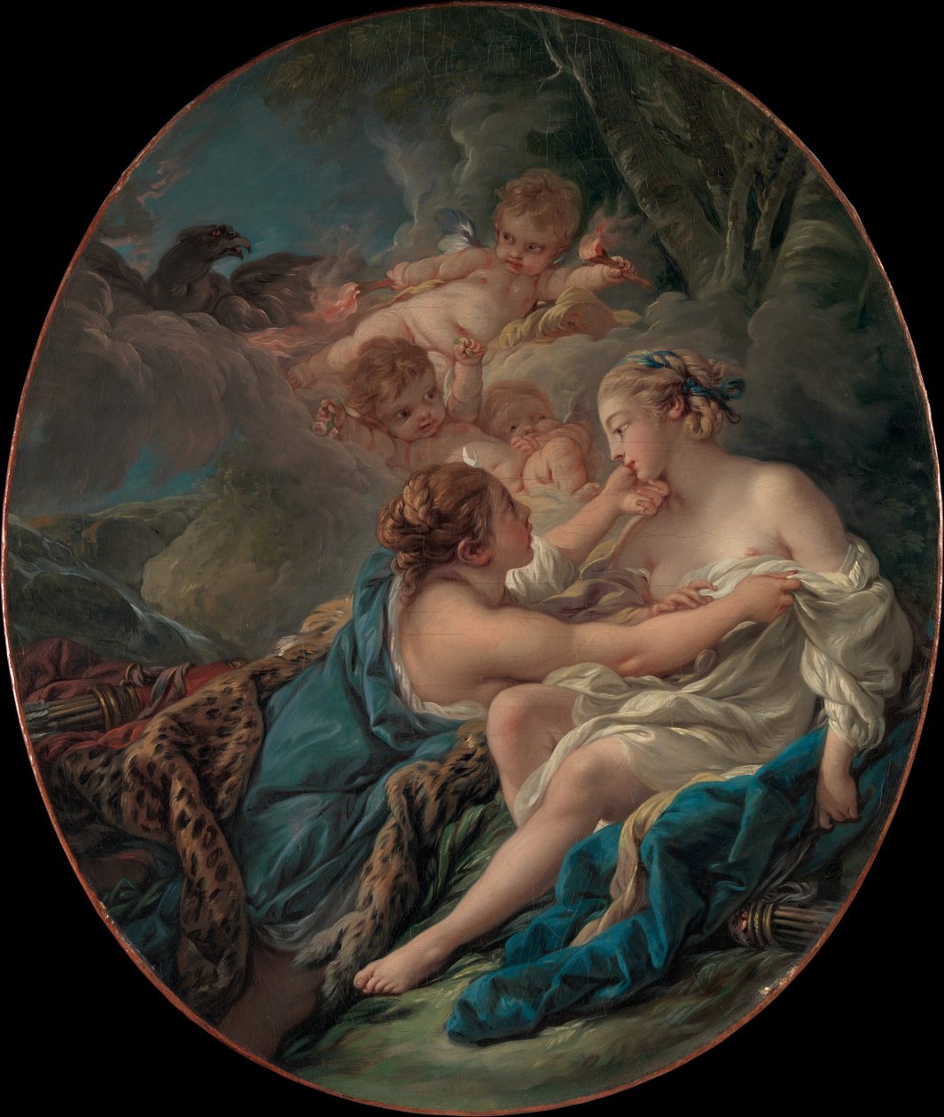 Jupiter, Diana és Callisto képében, 1763. alkotó: François Boucher