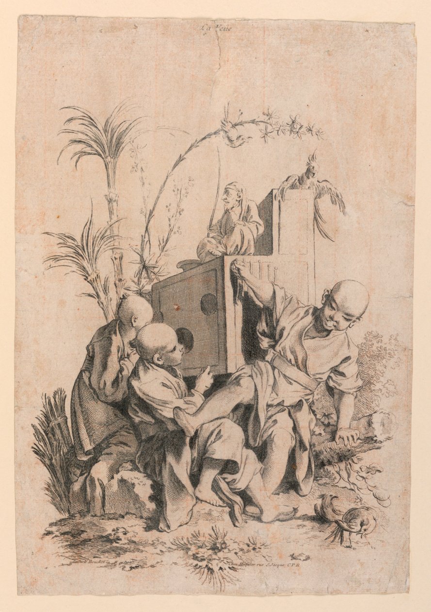 La Veue (Sight) a Les Cinq Senses (The Five Senses) sorozatból alkotó: François Boucher