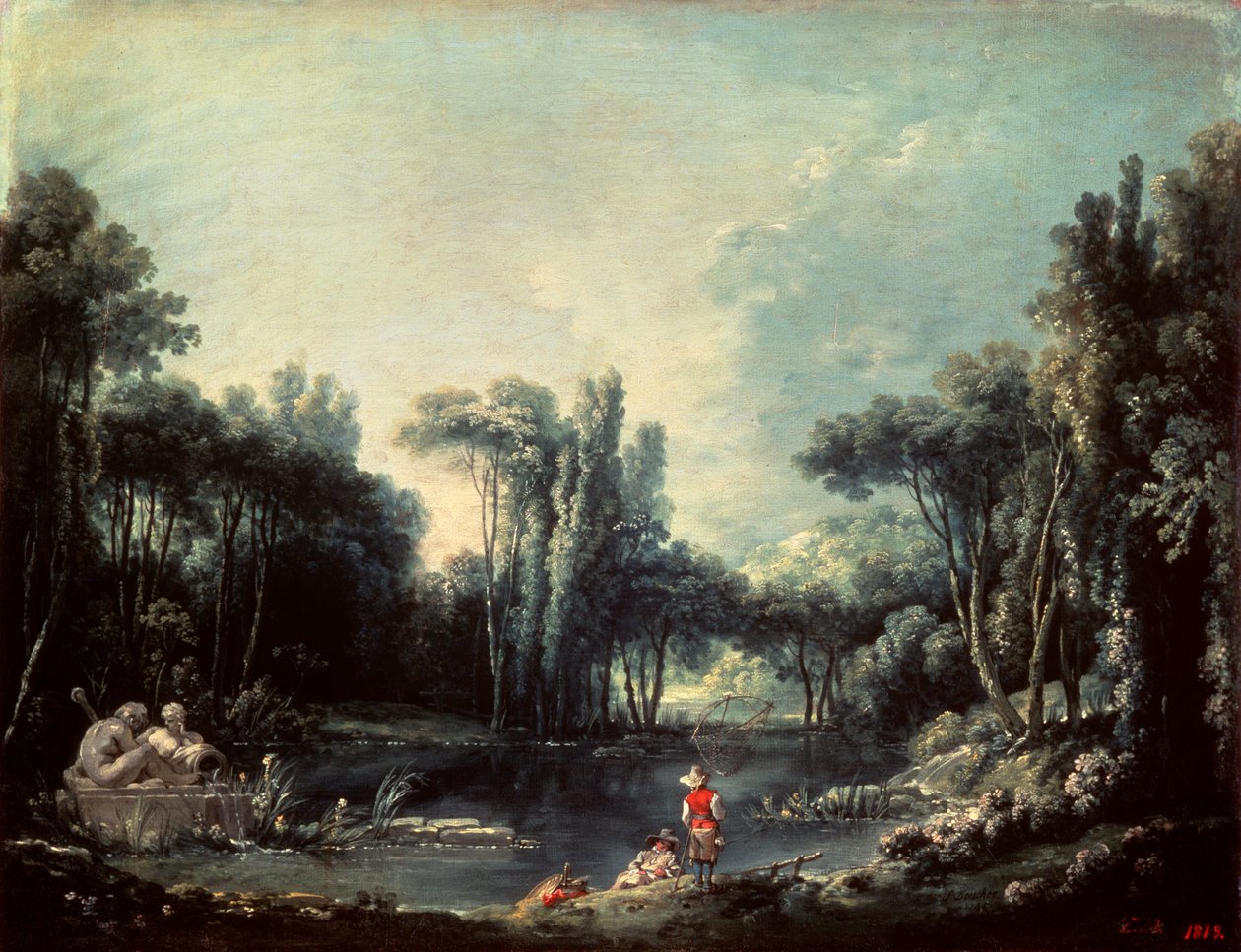 Táj tóval, 1746. alkotó: François Boucher