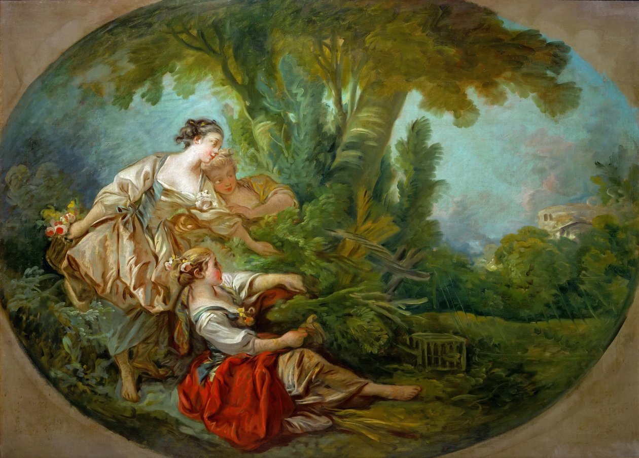 Lappeau mondta. Lappeau, dit loiseau a hálókba került A csalimadár, más néven A madár cau alkotó: François Boucher