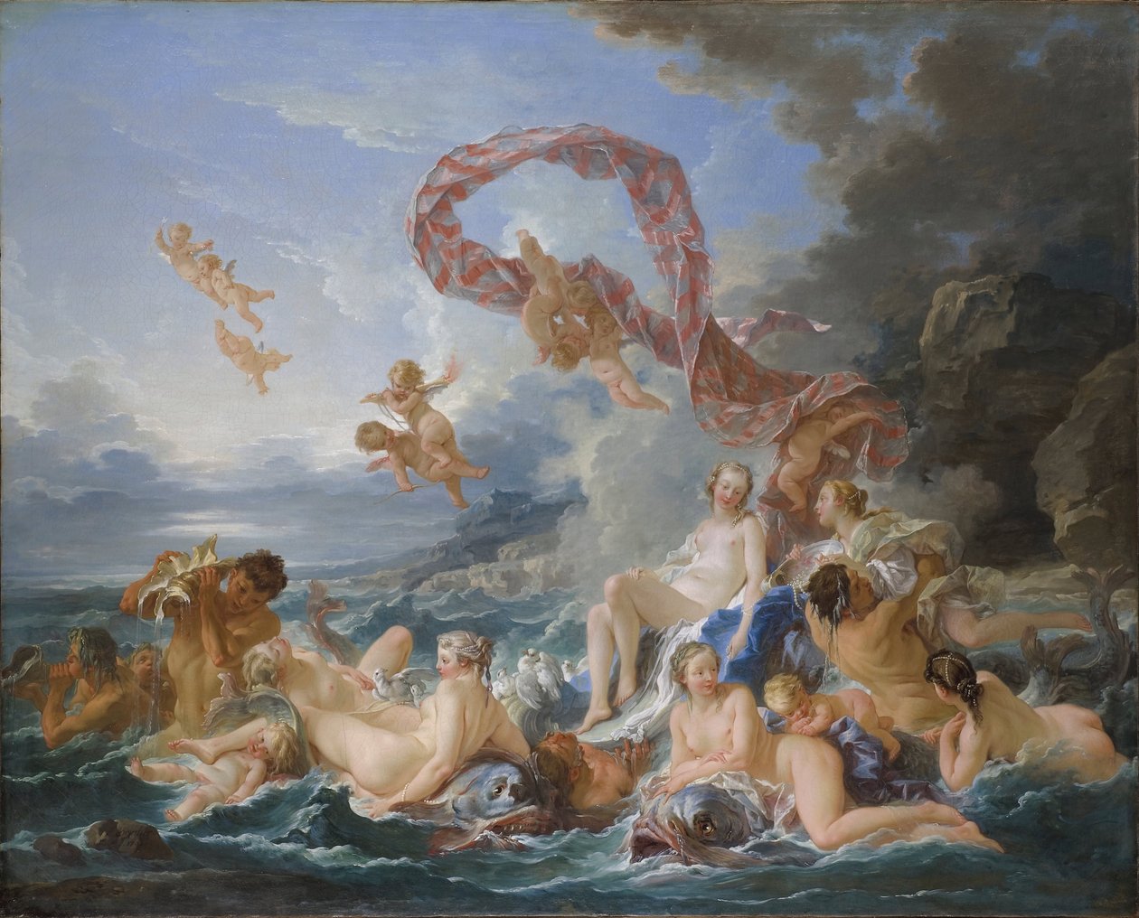 A Vénusz diadala - Vénusz diadala - Boucher, Francois (1703-1770) - 1740 - Olaj, vászon - 130x162 - Nationalmuseum Stockholm alkotó: François Boucher
