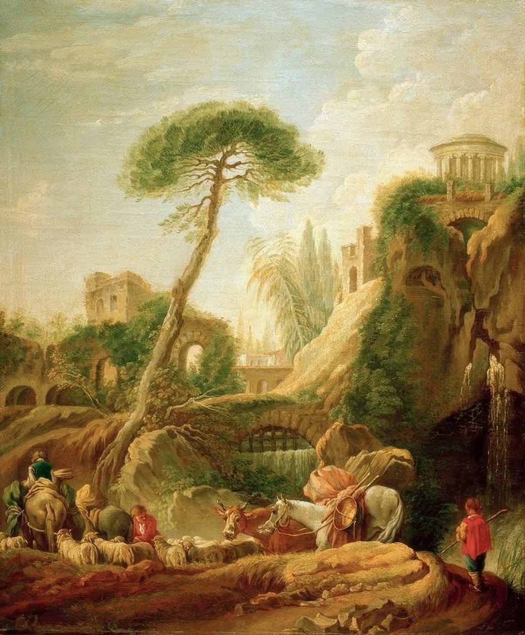 Fantázia táj Tivoliban alkotó: François Boucher