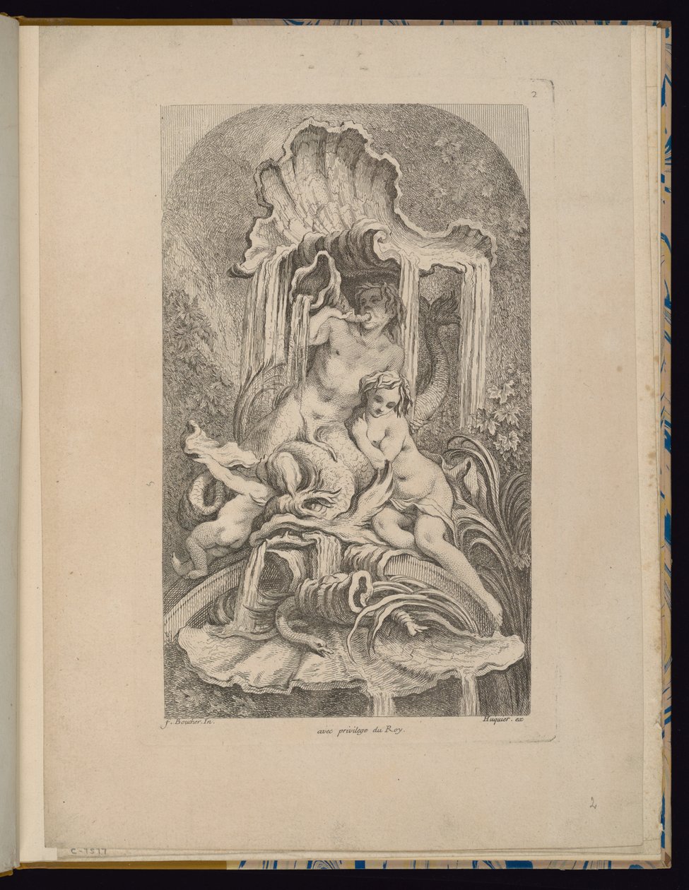 2. tábla, Receuil de Fontaines (Szökőkutak gyűjteménye) alkotó: François Boucher