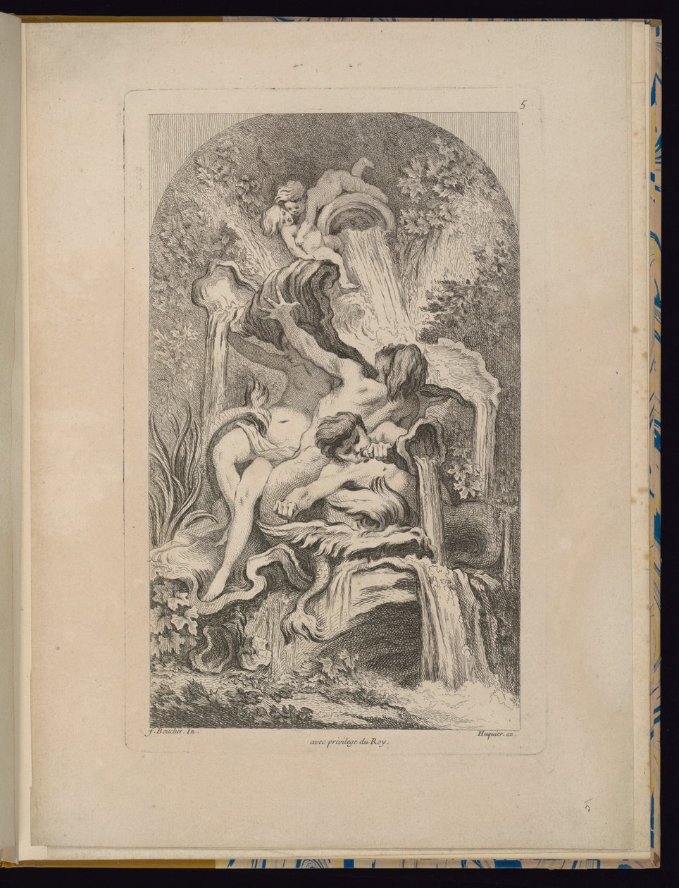 5. tábla, Receuil de Fontaines (Szökőkutak gyűjteménye) alkotó: François Boucher