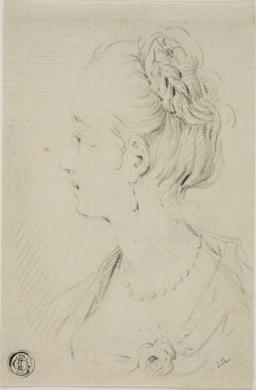 Fiatal nő profilja mellszobor alkotó: François Boucher