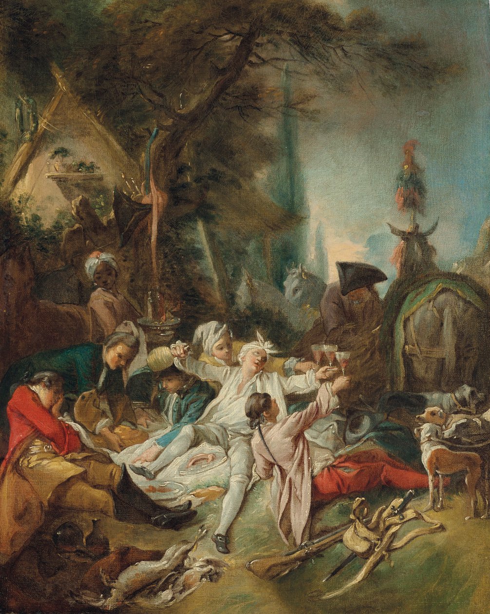 Pihenjen a vadászatban. alkotó: François Boucher