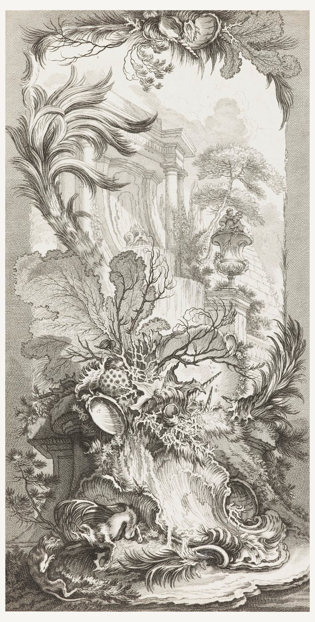Rocaille (rokokó dizájn), in Új darabok képernyőkhöz (Új koncepciók képernyőkhöz) alkotó: François Boucher