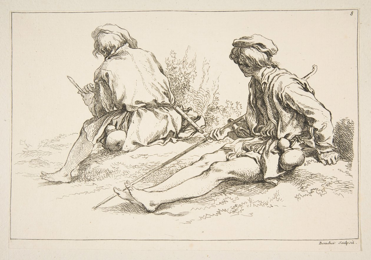 Vázlatlap, 1753. alkotó: François Boucher