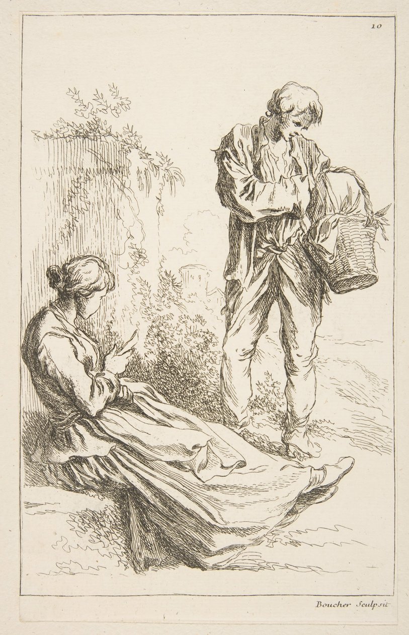 Vázlatlap, 1753. alkotó: François Boucher