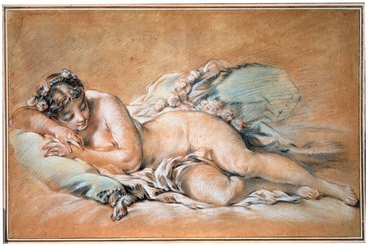 Alvó fiatal nő, 1758. alkotó: François Boucher