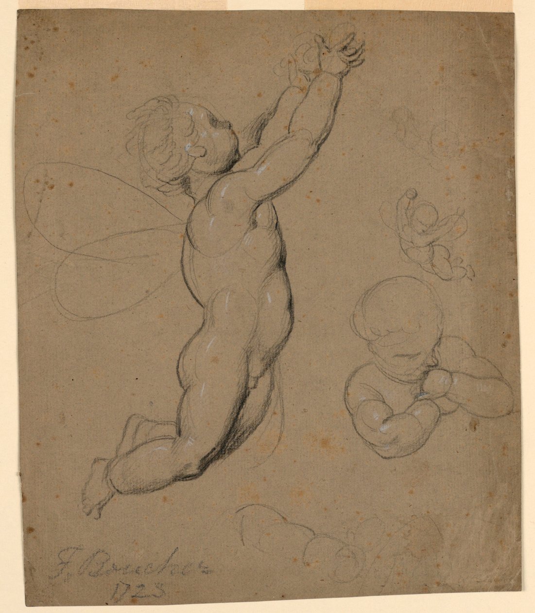 Tanulmányok a puttiról alkotó: François Boucher