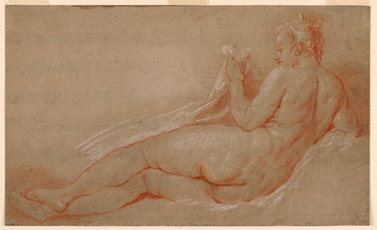 Tanulmány a fekvő akthoz alkotó: François Boucher