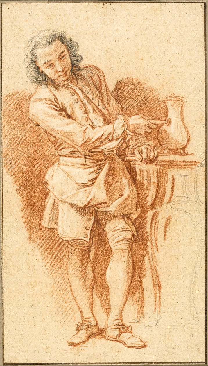 Tanulmány a Valet kávéskannával alkotó: François Boucher