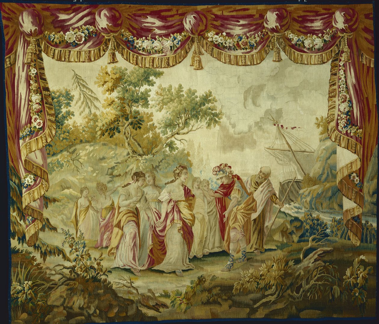 Telemachus érkezése Calypso szigetére, Telemachus történetéből, 1776 után alkotó: François Boucher
