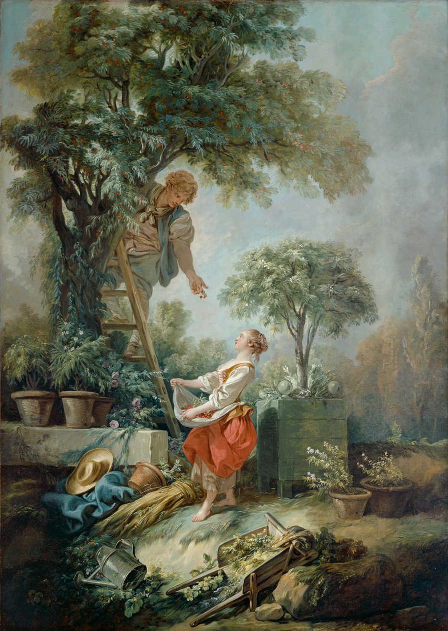 "A cseresznyegyűjtők", 1768 alkotó: François Boucher