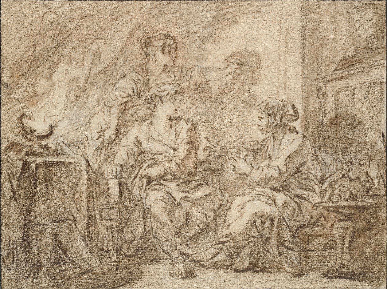 A rajz feltalálása, 18. század közepe alkotó: François Boucher