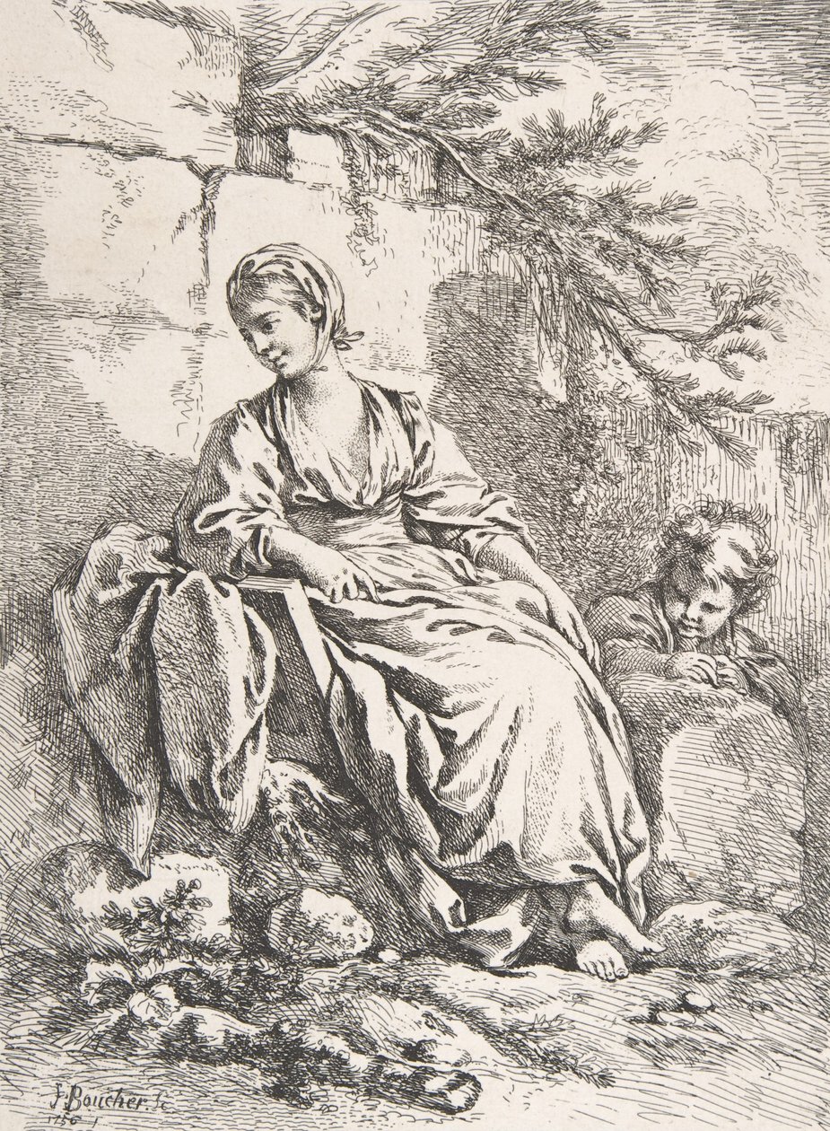 A fiatal lány pihen, 1756. alkotó: François Boucher