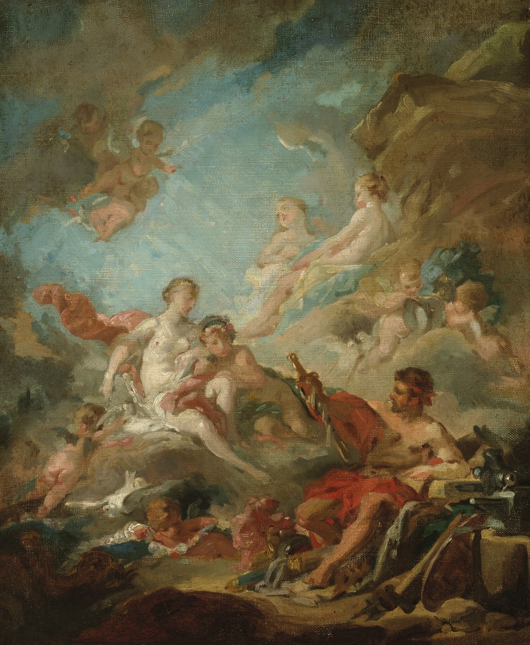 Vénusz a Vulkán műhelyében, 1757 alkotó: François Boucher