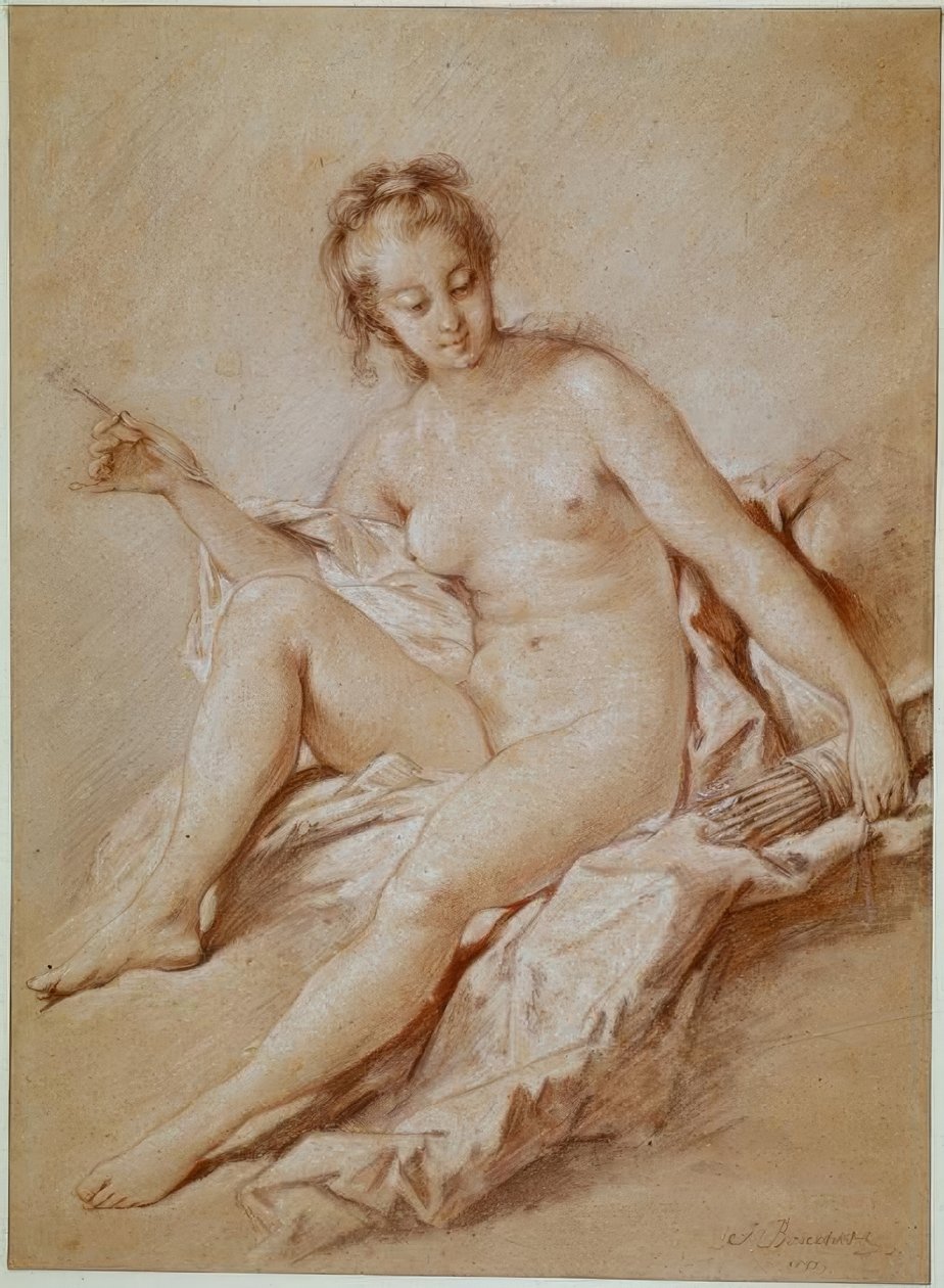 Vénusz nyíllal és tegezzel alkotó: François Boucher