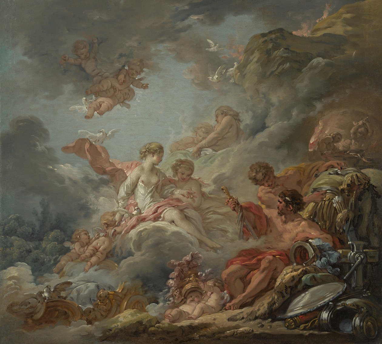 A Vulkán fegyvereket ad Vénusznak Aeneasnak, 1756 alkotó: François Boucher