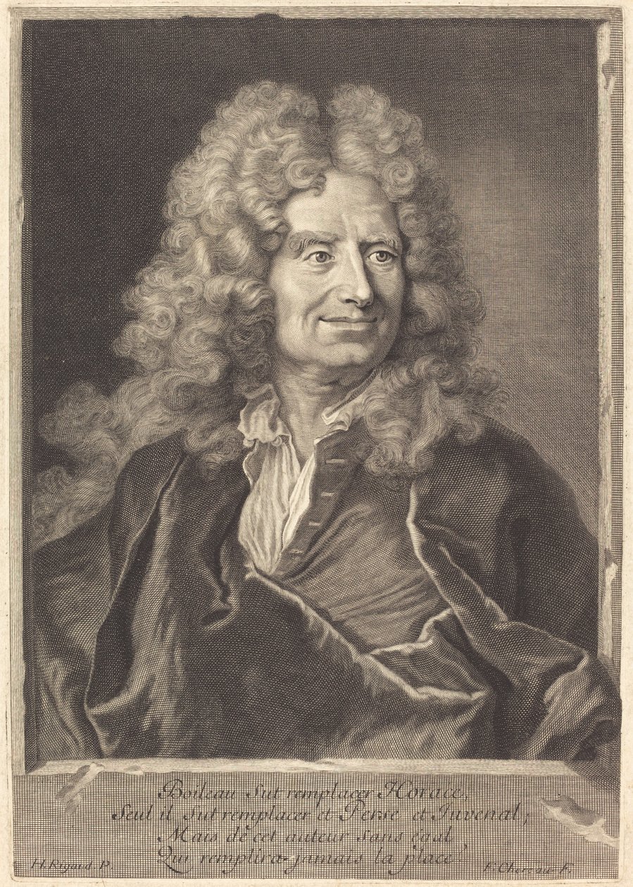 Nicholas Boileau alkotó: François Chereau I after Hyacinthe Rigaud