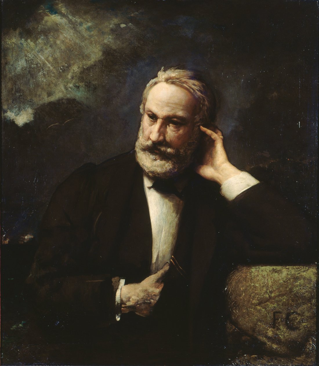 Victor Hugo portréja 1802-1885, 1868 körül. alkotó: François Chifflart