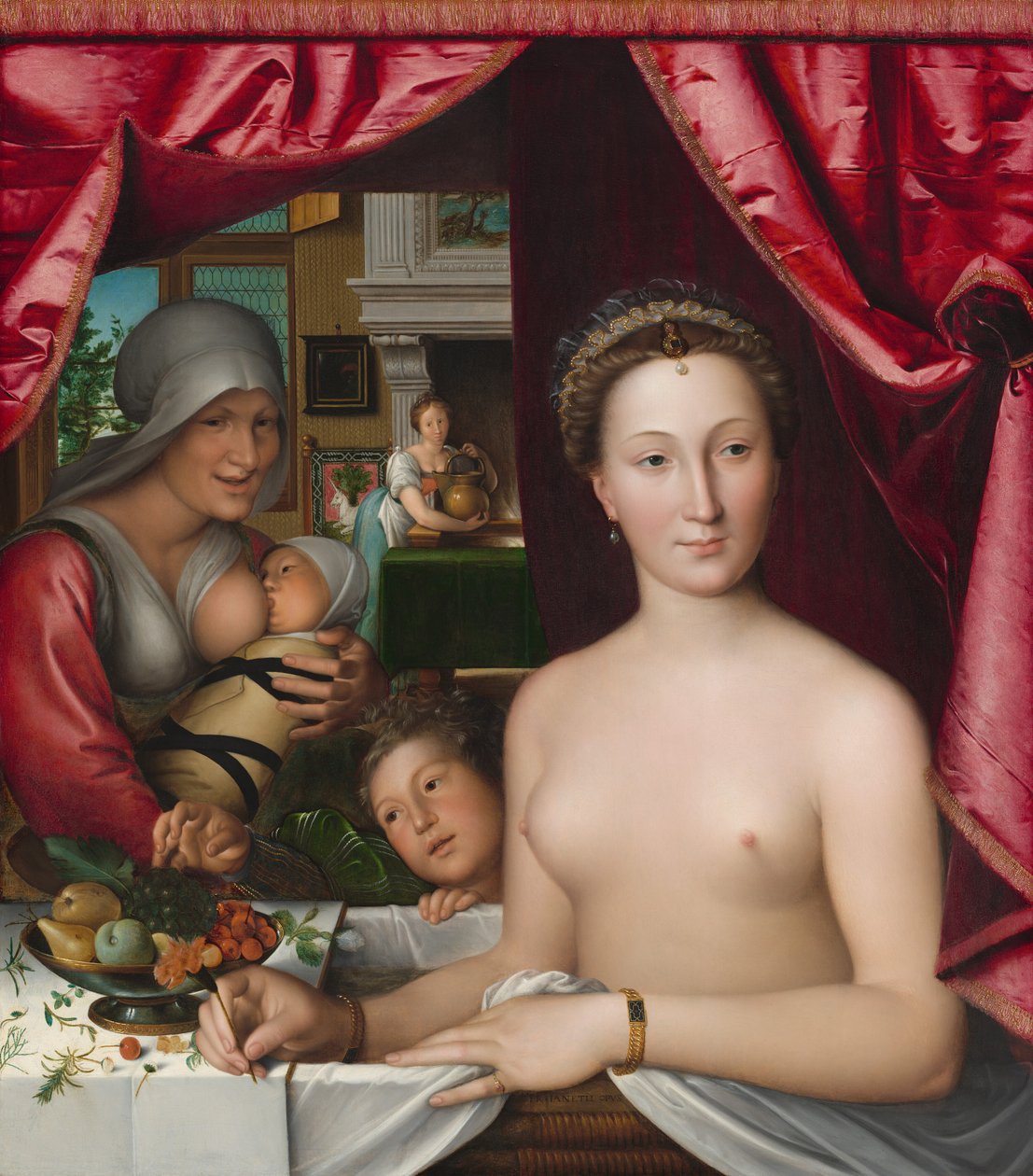 Egy hölgy a fürdőjében, c. 1571. alkotó: François Clouet