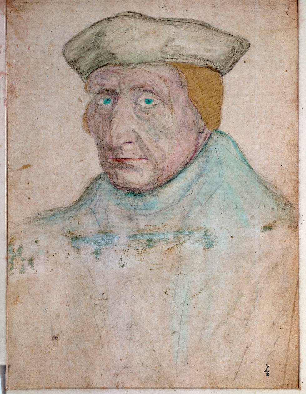 Guillaume Bude (Budee) (Budaeus) (1467-1540), I. Francois Fontainebleau-i Királyi Könyvesbolt mesterének portréja Francois Clouet rajza (1475 / 1485-1540). 1535. Musee Conde, Chantilly alkotó: François Clouet