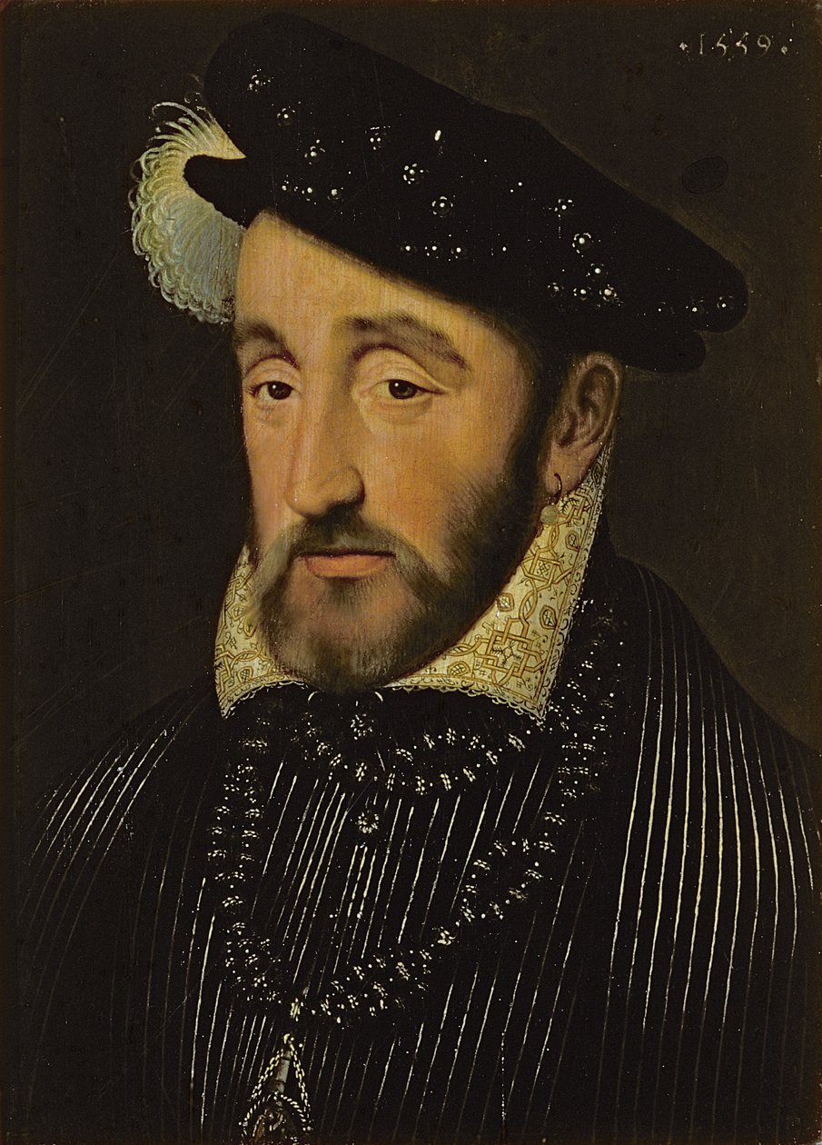 II. Henrik francia (1519-59) portréja, 1559 alkotó: François Clouet