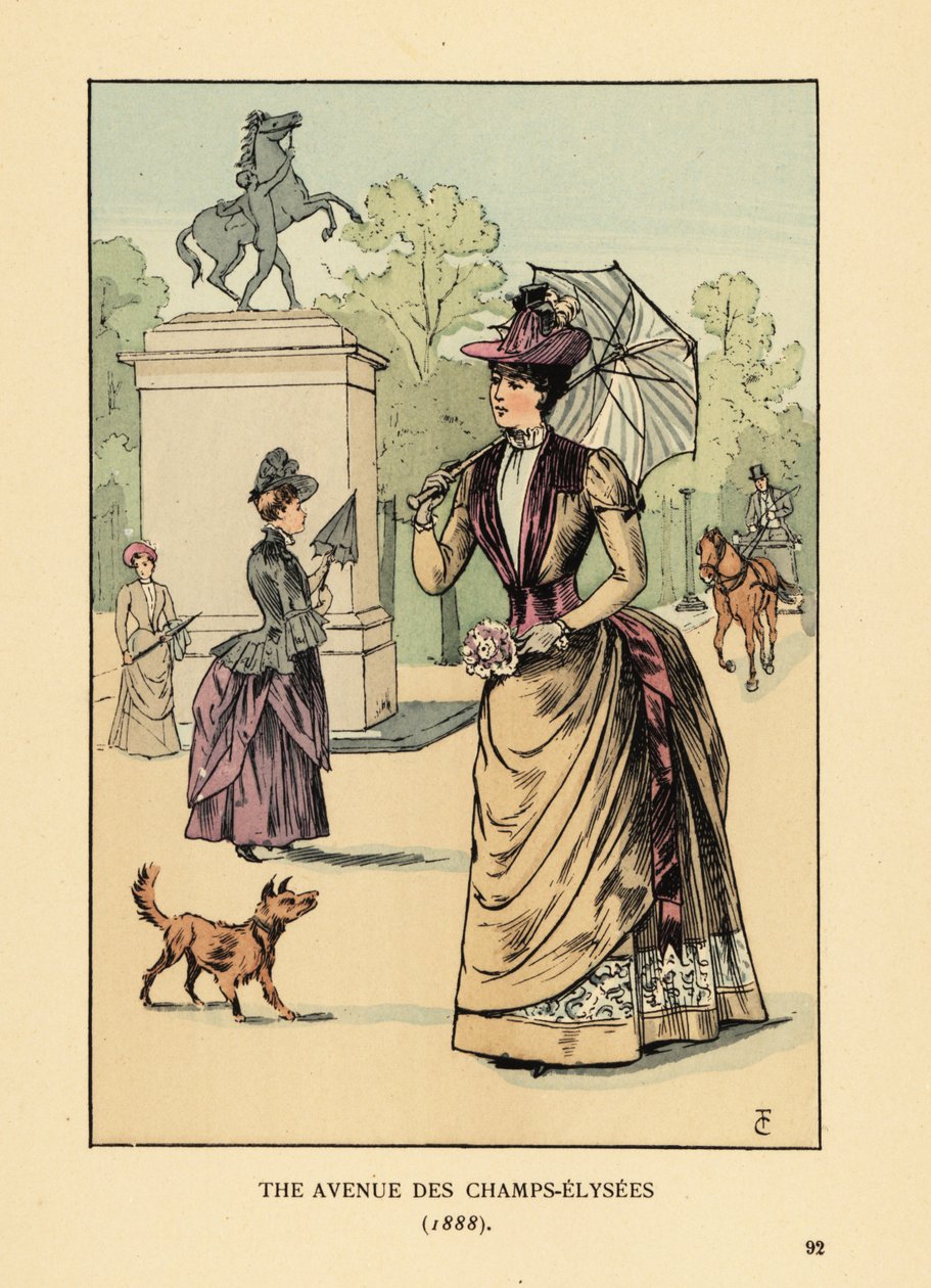 Az Avenue des Champs-Elysées 1888-ban alkotó: François Courboin