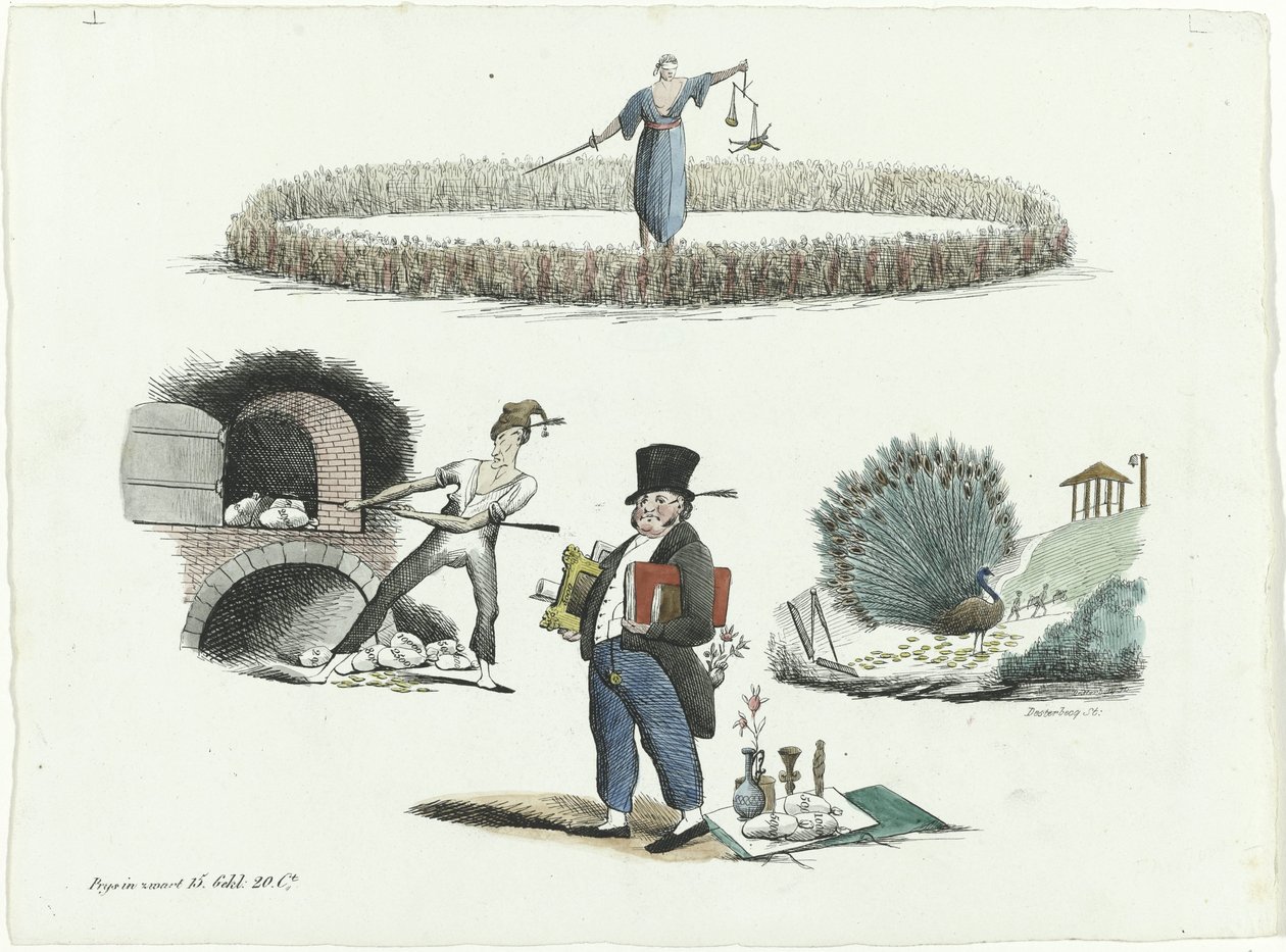 Rajzfilm a J.C.-ről Backer, C. Seyn és S. van der Paauw, 1839 alkotó: François Desterbecq