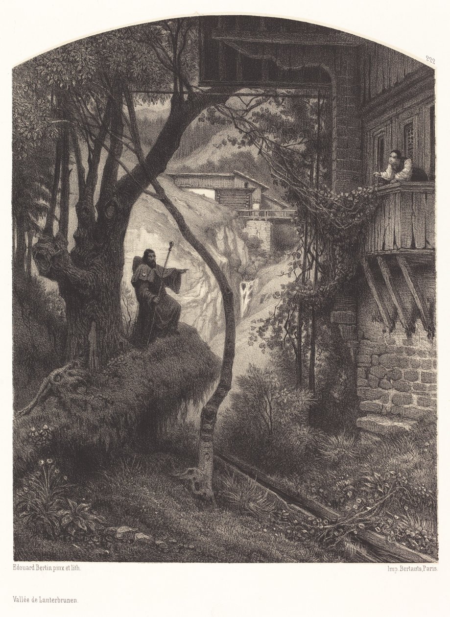 Lauterbrunnen-völgy alkotó: François Edouard Bertin