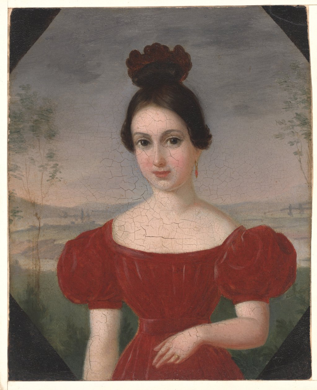 Marie Louise Têtu, Madame François Fleischbein portréja, 1833-36 körül (olaj, festett papír) alkotó: François Fleischbein