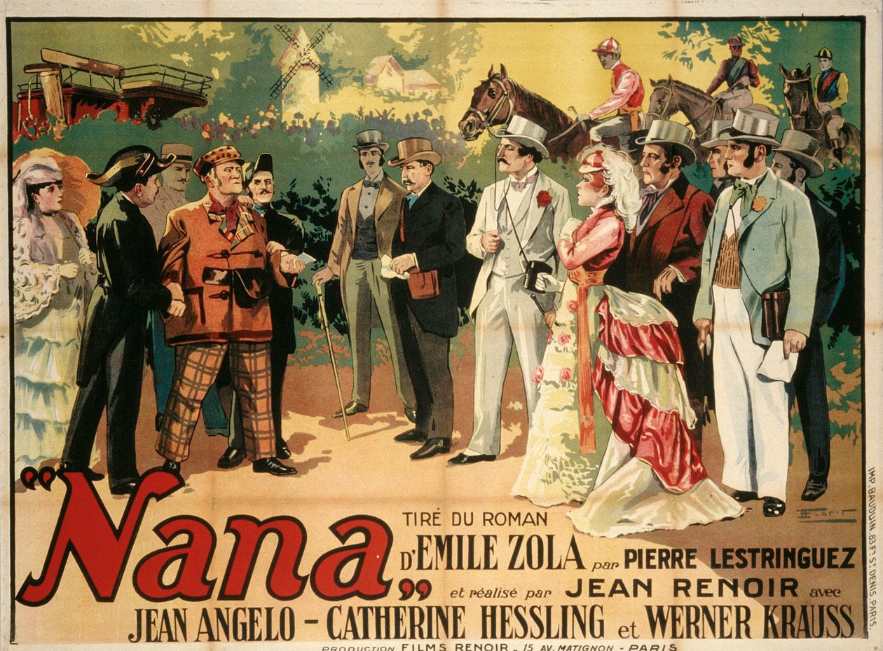 Jean Renoir Nana című filmplakátja, 1926. alkotó: François Florit