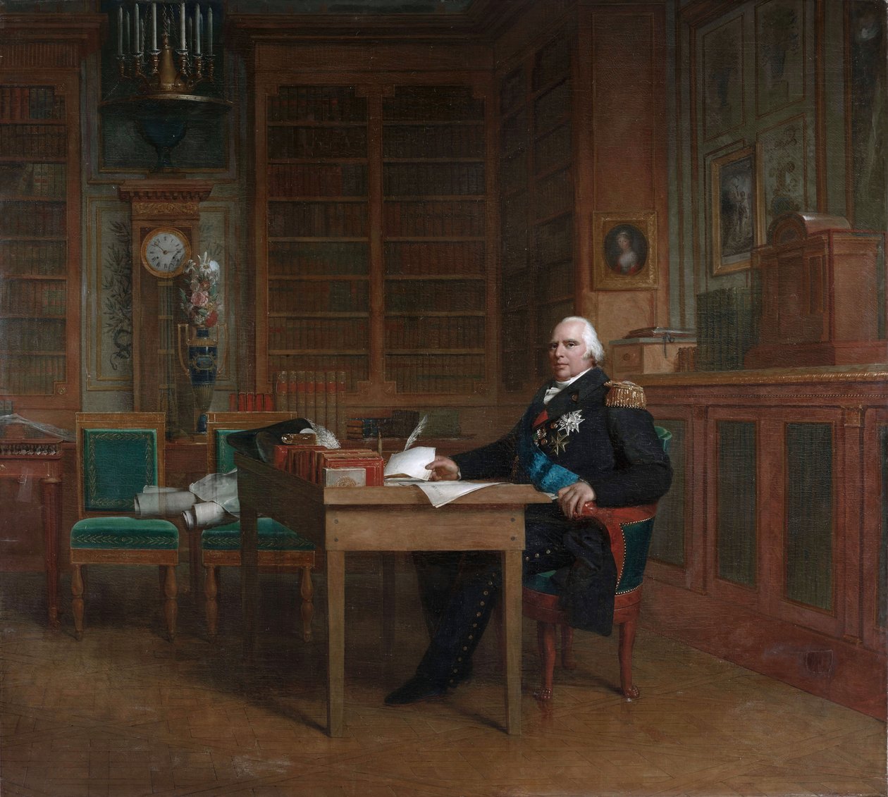 XVIII. Lajos király a Tuileriákban lévő dolgozószobájában alkotó: François Gérard