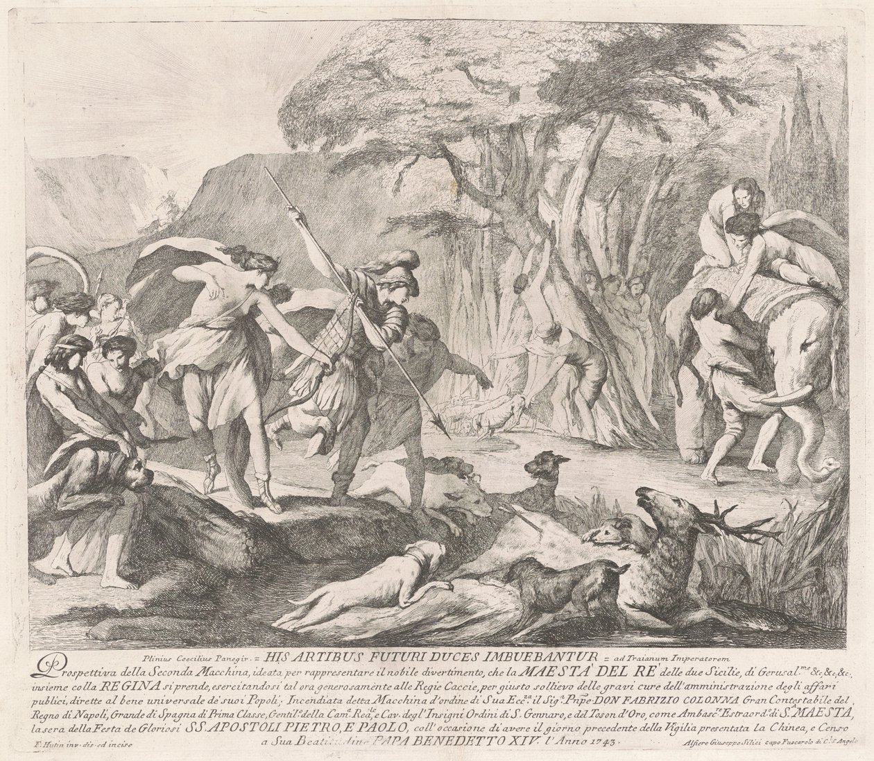 A Seconda Macchina Kínában 1743: A királyi vadászat alkotó: François Hutin