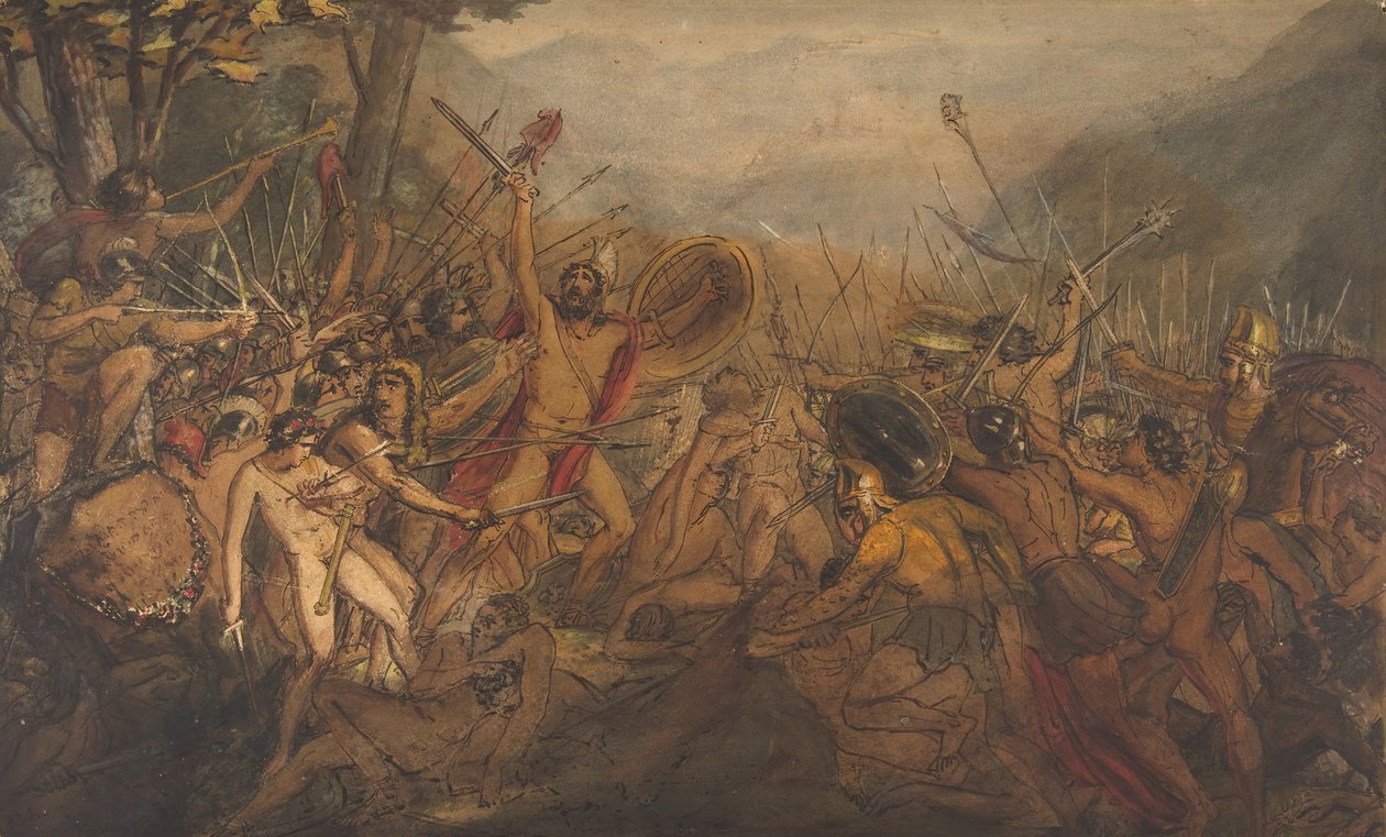 Csatajelenet, 19. század. alkotó: François Joseph Heim