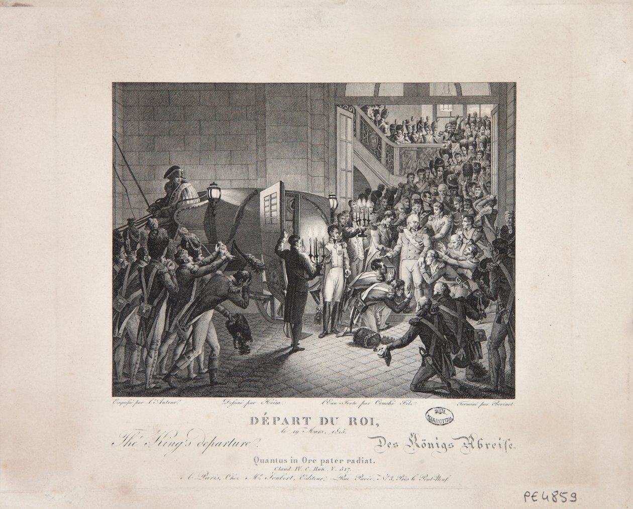 A király távozása, 1815. március 19., 1820 körül alkotó: François Joseph Heim