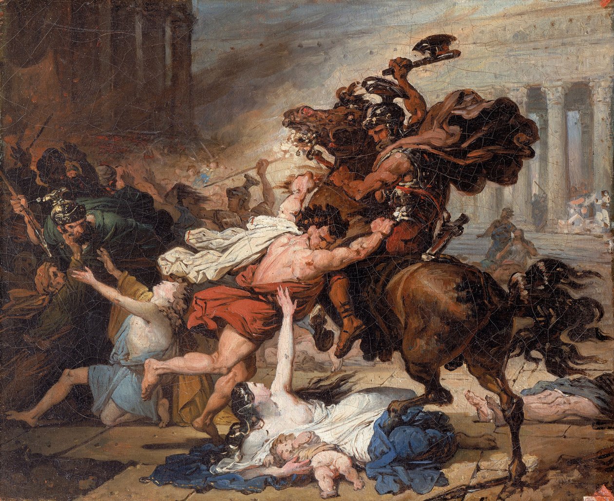 Jeruzsálem elpusztítása a rómaiak tanulmánya szerint, 1824 alkotó: François Joseph Heim