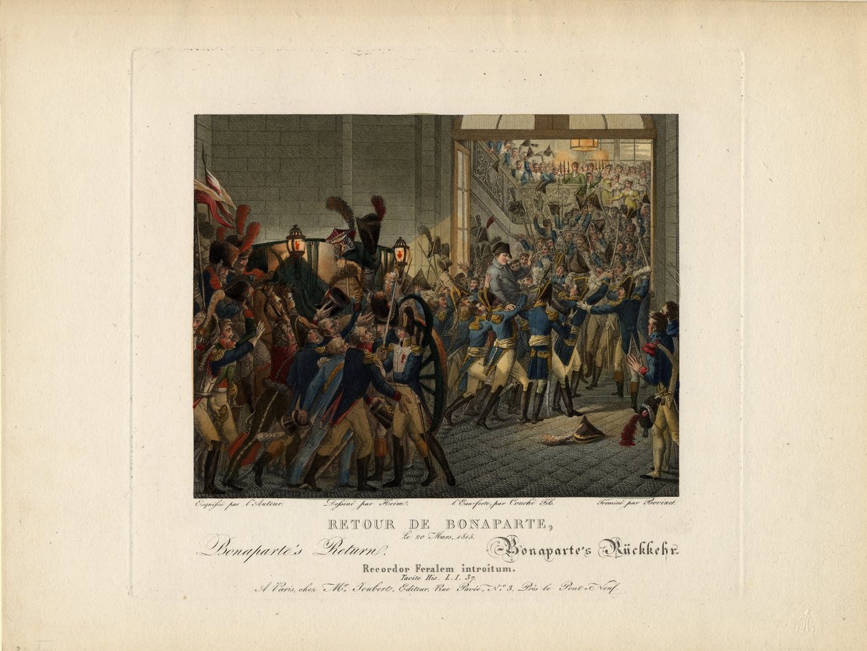 Napóleon visszatér Elba szigetéről, 1815 alkotó: François Joseph Heim