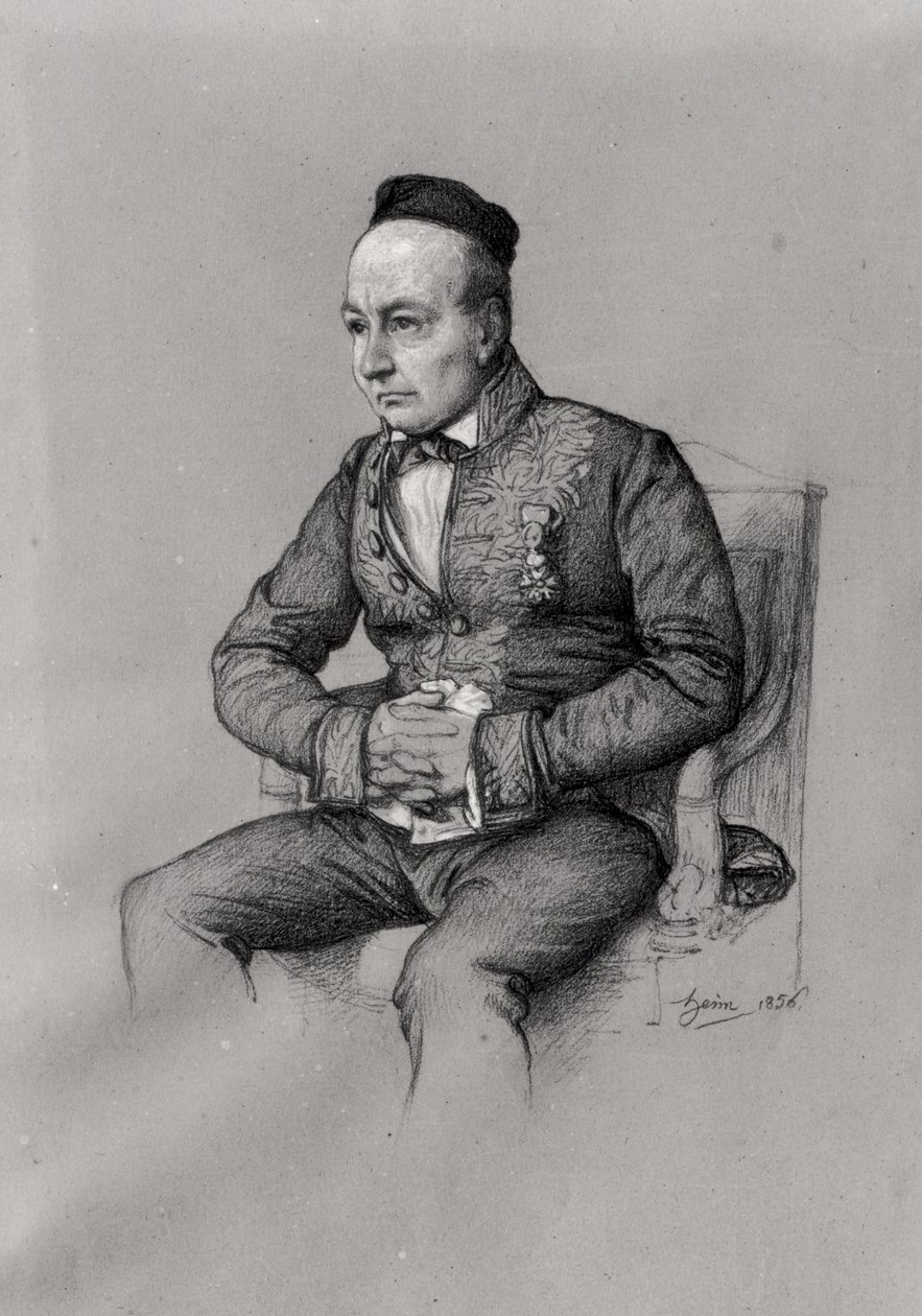Charles Augustin Sainte-Beuve (1804-69) portréja 1856 (kréta papíron) alkotó: François Joseph Heim