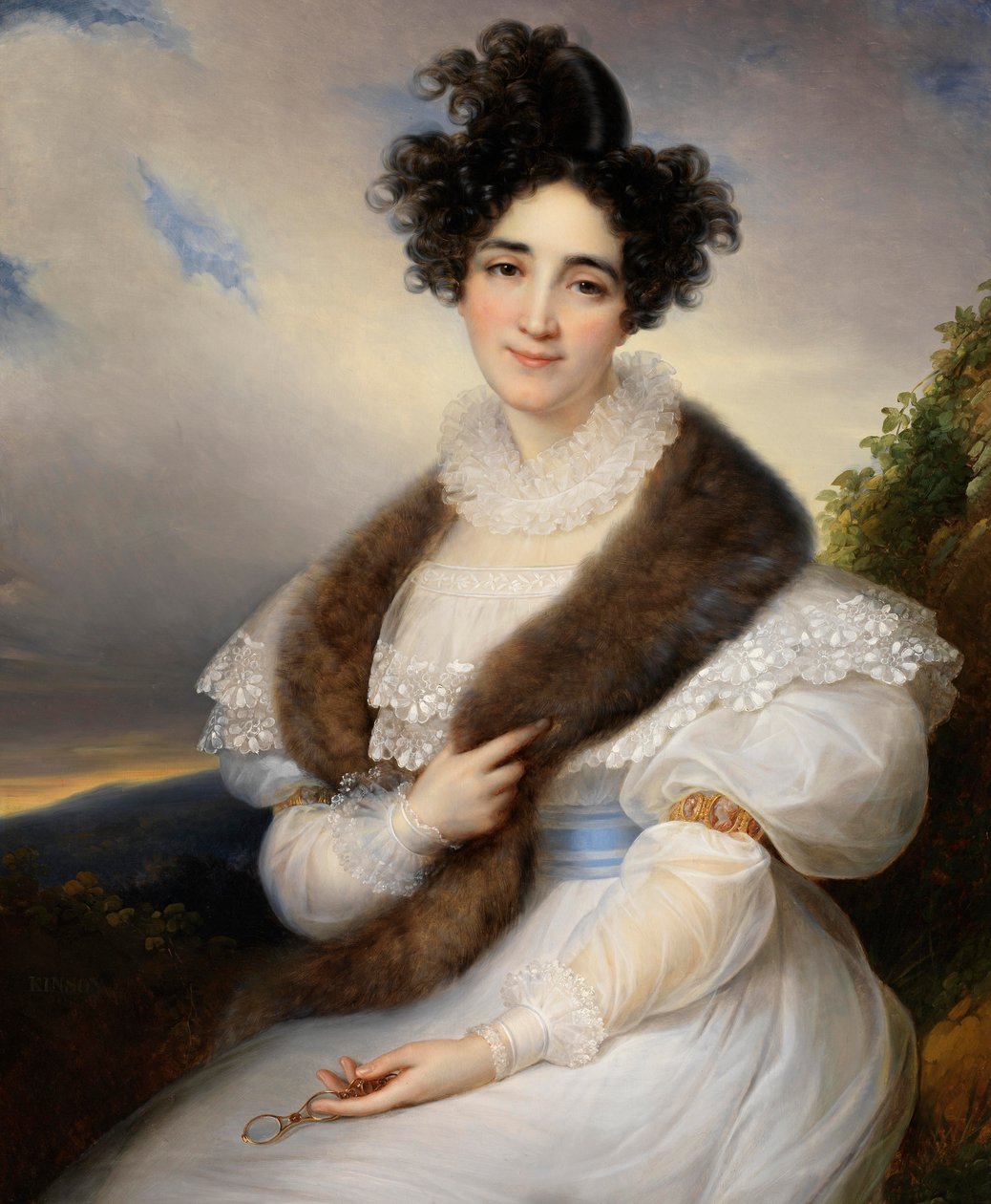 Marie-Josephine-Emilie Lafont-Porcher portréja, c. 1827. alkotó: François Joseph Kinson