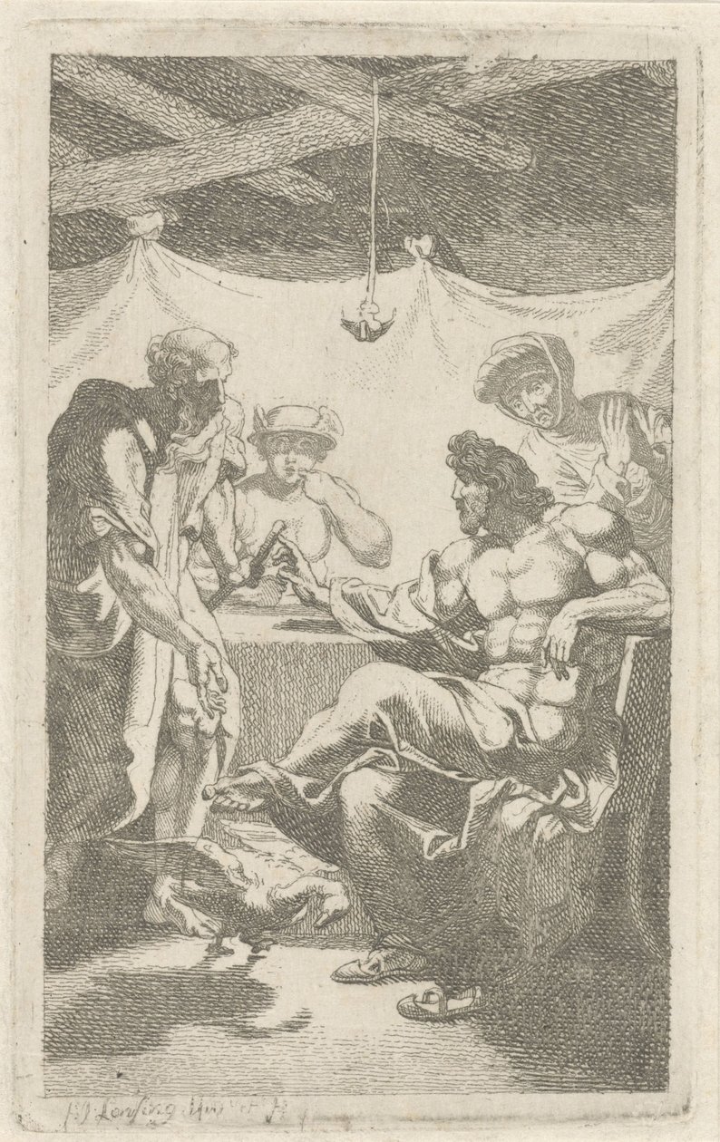 Jupiter és Merkúr Philemonnál és Baucisnál alkotó: François Joseph Lonsing