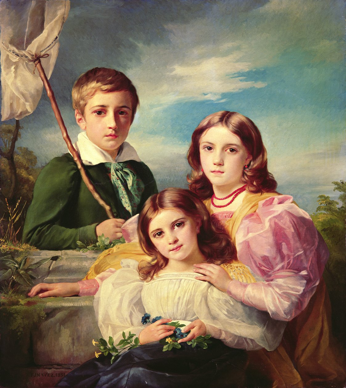 Leon Suys és két nővére, XIX alkotó: François Joseph Navez